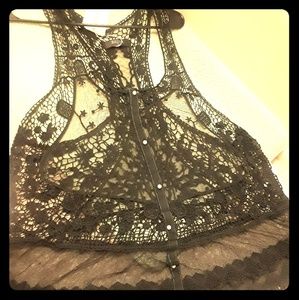 Beautiful black see through tank top